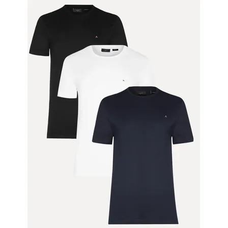 Kit Camisetas Aramis Preta/branca/azul Marinho - Original