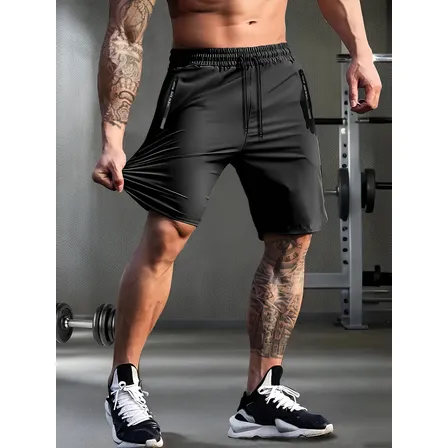 Bermuda Masculina Slim Fit De Poliamida Esportiva Fitness