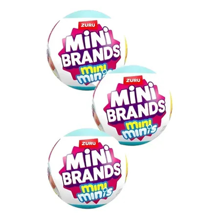 3 Unidades Da Série Mini Brands Fill The Fridge Mini Minis