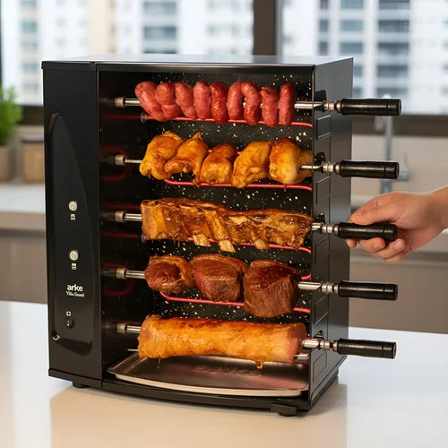 Churrasqueira Elétrica Arke Apartamento Com 5 Espetos