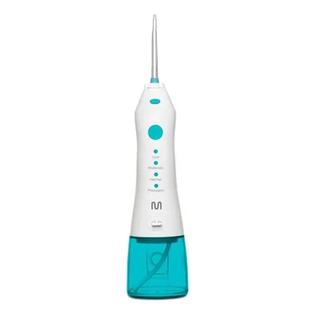 Irrigador Oral Clearpik 200ml Portátil Bivolt Multi Saúde - Hc036 Branco/azul 127/220v