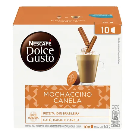 Café Em Cápsula Mochaccino Canela Dolce Gusto 10 Unidades 172g Nescafé
