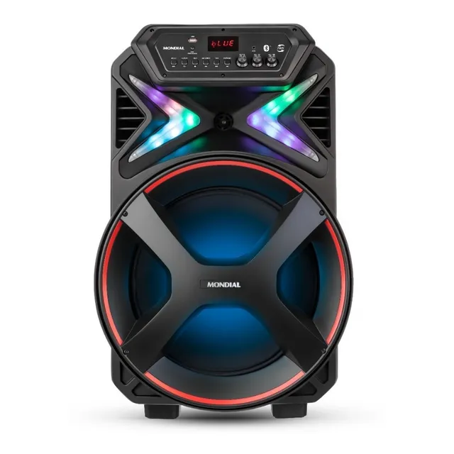 Caixa Amplificada Connect Lights Plus Cm-700 Mondial Cor Preto