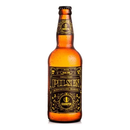 Cerveja Schornstein Pilsen Garrafa 500mL Artesanal Clara Brasileira