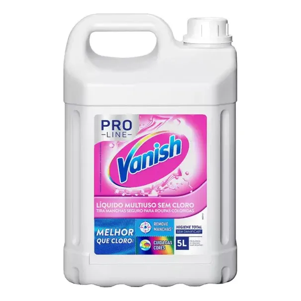 Tira Manchas Vanish Líquido Multiuso para Roupas Coloridas Pro Line 5L