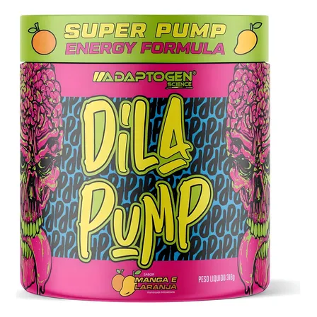 Dila Pump Pré-treino E Vasodilatador 318g Adaptogen Science Sabor Mango And Orange