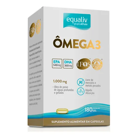 Ômega 3 Equaliv 180 Cápsulas – IFOS + FOS Alta Pureza