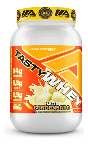 Suplemento Tasty Whey 3w Gourmet Whey Protein Adaptogen Science Pote 900g Sabor Leite Condensado