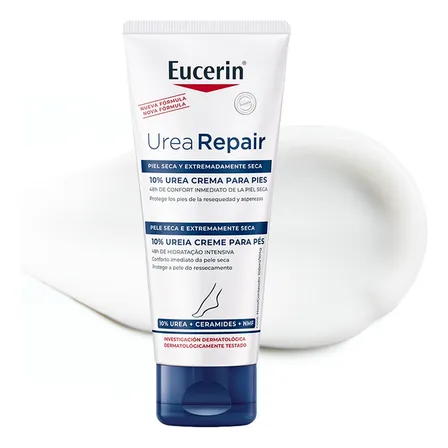 EUCERIN Creme Hidratante para Pés Urea Repair Plus 100ml, Hidratação Intensiva, Ureia, Pele Seca e Extra Seca