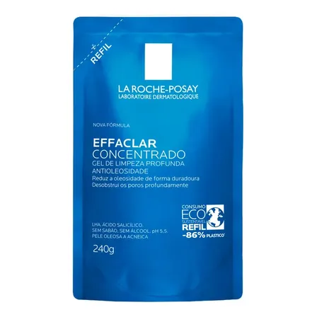 Gel De Limpeza Facial Refil Para Pele Oleosa E Acneica Com Ácido Salicílico, Lha E Zinco De Limpeza Profunda E Controle Duradouro Da Oleosidade Effaclar La Roche-posay 240g