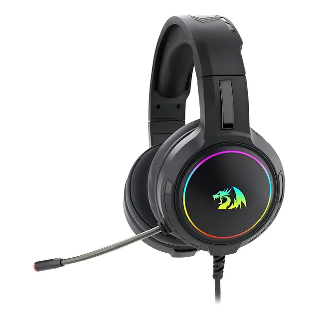 Fone Headset Gamer Profissional Mento Rgb H270-rgb Redragon Cor Preto