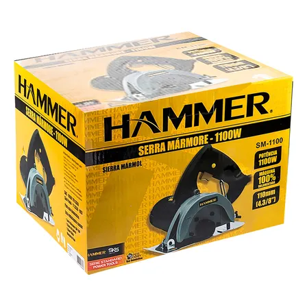 Serra Mármore 4.3/8 Pol 110mm 1100w Para Concreto Sm1100 Hammer