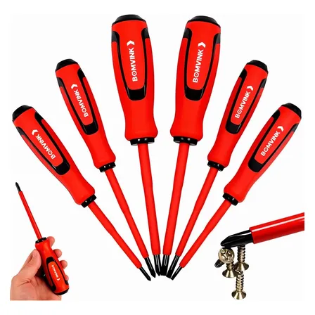 Jogo Chaves Fenda E Philips Isoladas Eletricista Imã 6 Peças