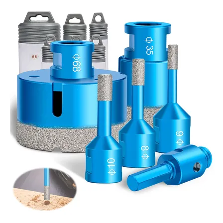 Kit 6 Brocas Diamantada Porcelanato Cerâmica M14 Serra Copo