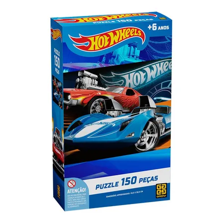 Jogo Quebra-cabeça 150 peças Hot Wheels Grow