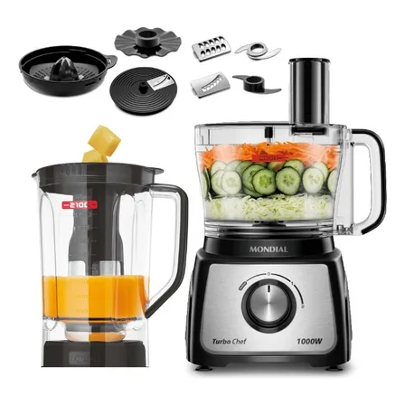 Multiprocessador Turbo Chef 5 em 1 Mondial Preto 1000W MPN-01-BF