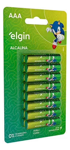 Pilha Elgin Aaa Alcalina Alta Duração Com 16 Unidades Sonic