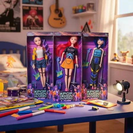 Kit Com 3 Bonecas K Pop Huntrix Demon Hunters Rumi Mira Zoey