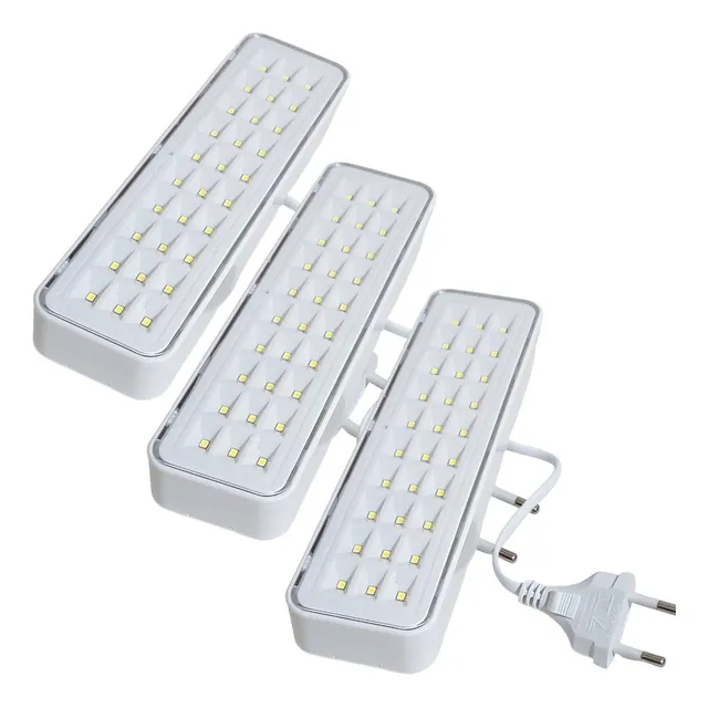 3 Luminárias Emergência Elgin Recarregável Lampada 30 Leds 127/220v
