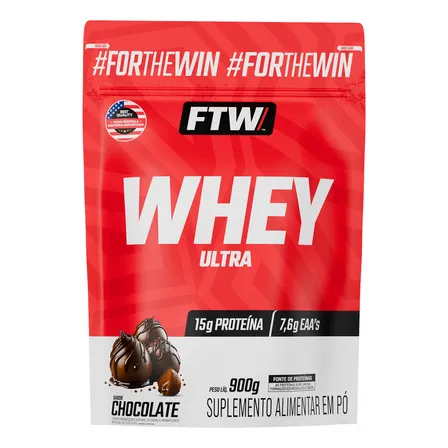 Whey Concentrado Ultra Protein Refil 900g Sabor Chocolate - FTW