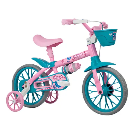 Bicicleta Infantil Nathor Charm Aro 12 Rosa