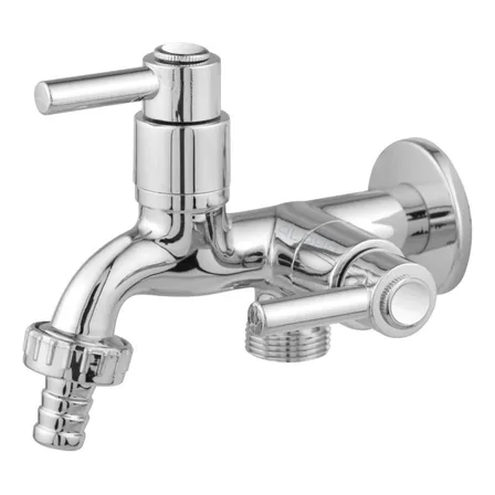 Torneira tanque máquina lavar 2 saídas lavanderia 1/4 V cor cromado Marca Alpha hidrometais