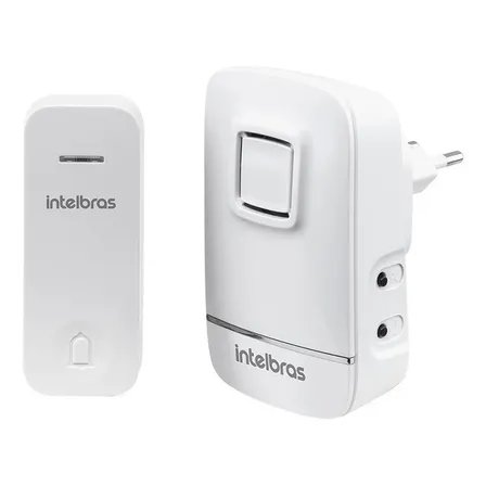 Campainha Sem Fio e Sem Bateria Cik 200 Branca Intelbras