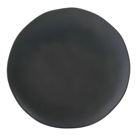 Jogo Com 6 Pratos Rasos Orgânico Preto Matte Ø26,5Cm Porto Brasil