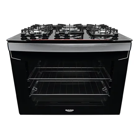 Fogão De Embutir 5 A Gás Bocas Preto De Vidro Dako Diplomata 127/220v
