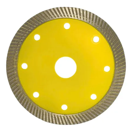 Disco Diamantado Turbo Porcelanato Extra Fino Profissional Cor Amarelo