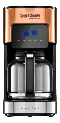 Cafeteira Digital Programável 800w Gradiente Supreme Touch Cobre 1.5l Prata E Cobre 220v