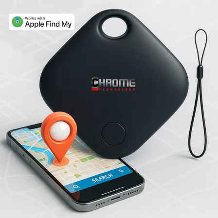 Mini Localizador Rastreador Smart Tag Gps Cor Preto Compatível Com iPhone Apple Chrome Technology