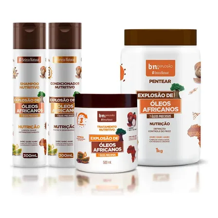 Kit Explosão De Óleos Africanos Beleza Natural -