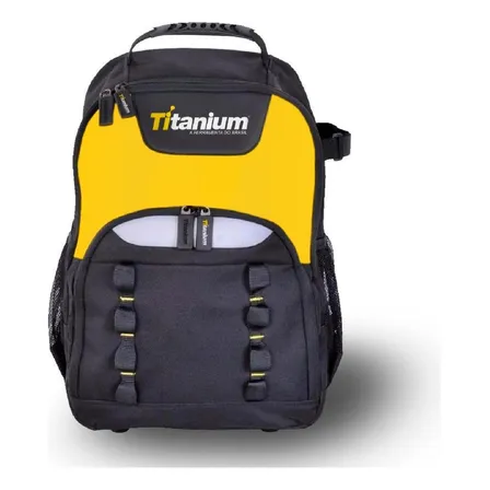 Mochila Para Ferramentas Titanium Preta 25kg Tool Bag Tecido Balístico