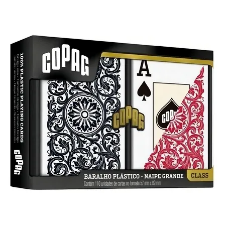 Baralhos Copag Estojo Duplos 100% Plástico Class 1546