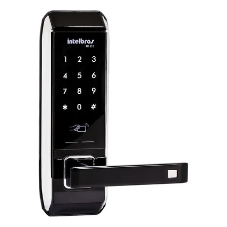 Fechadura Digital Embutir Cartão Senha Fr 320 Intelbras