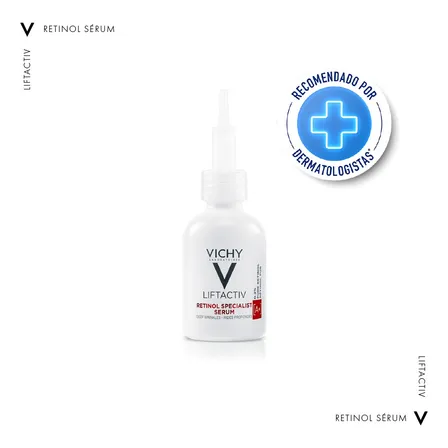 Sérum Facial Antirrugas Profundas com Retinol Puro e Peptídeos que Uniformiza a Textura Liftactiv Vichy 30ml