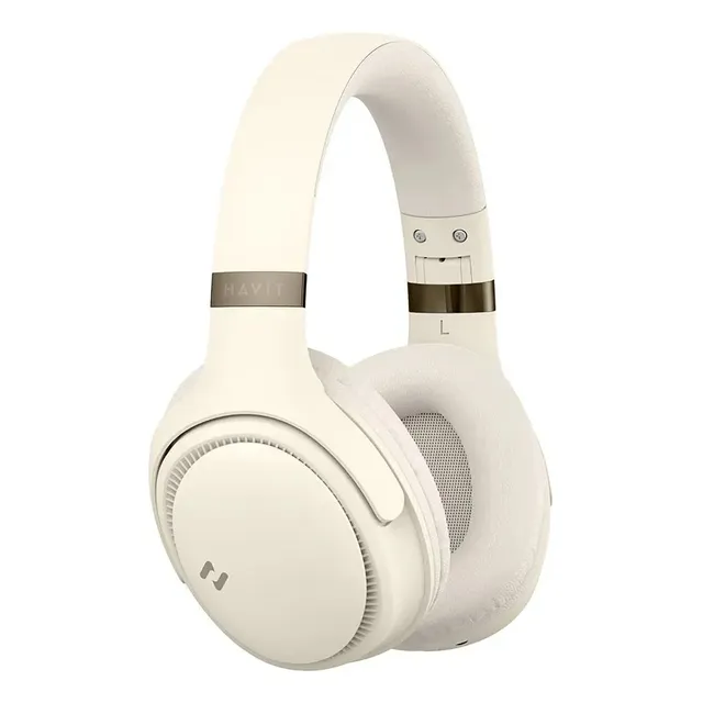 Headphone Havit H630bt Bluetooth 5.3 On-ear 3d 55h Cor Manteiga/Off White