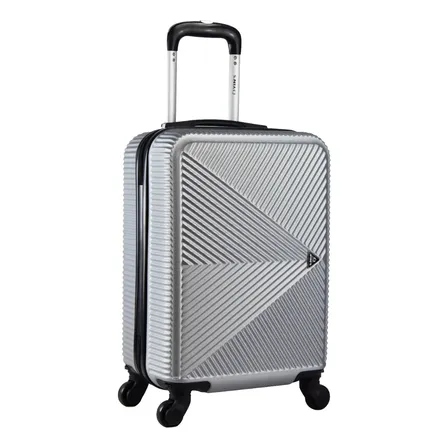 Mala De Bordo Pequena 10kg Em Abs Rígida Cor Prata Yins Prateado