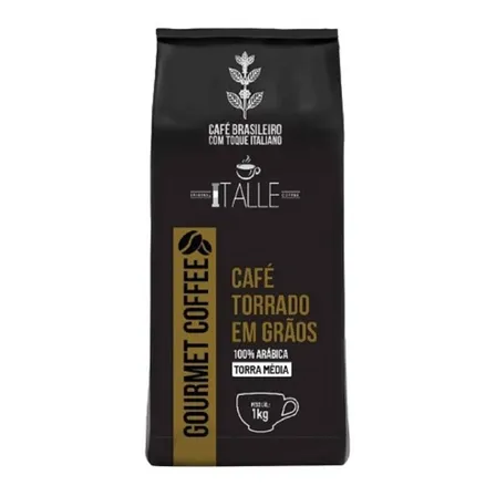 Cafe Graos Torrado Torra Media Arábica Em Grãos 1kg Gourmet