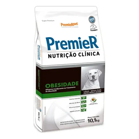 Alimento Premierpet Nutrição Clínica Ração Premier Nutrição Obesidade Cão Médio/gde 10,1kg Para Cão Todas As Idades De Raza Média Sabor Mix De 10.1 Kg