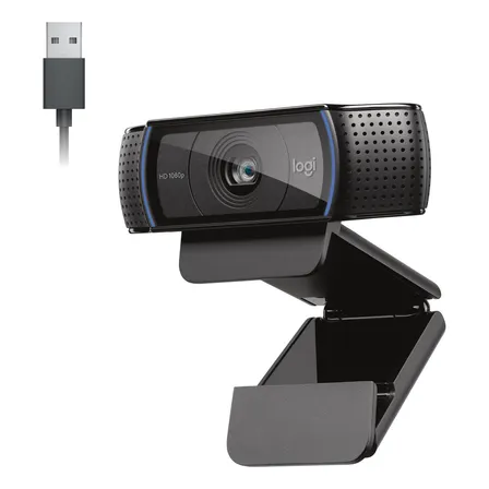 Webcam C920s Pro Full Hd Com Microfone Embutido Logitech Cor Preto