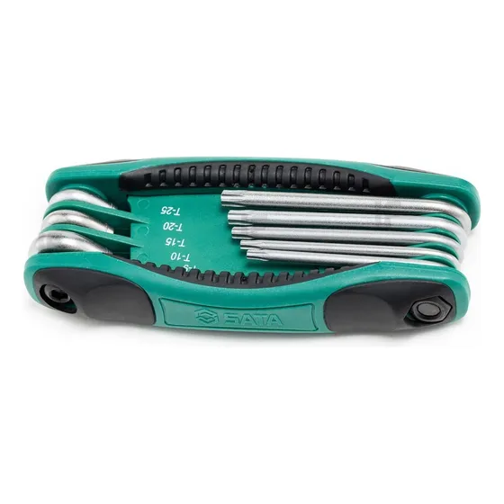 Jogo De Chaves Torx T9 A T40 Furo Guia Tipo Canivete Sata