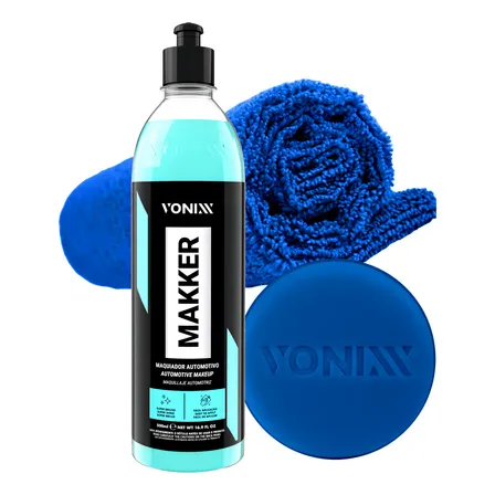 Maquiador Automotivo Makker 2.0 Vonixx 500ml Aplicador Pano Microfibra