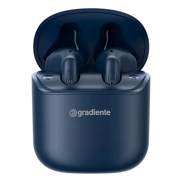 Fone De Ouvido Bluetooth Gradiente Gfw7 Azul Sem Fio Com Microfone Earbuds