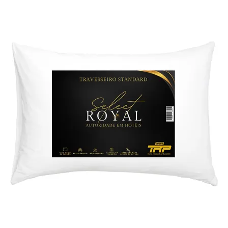 Travesseiro Select Royal Toque De Plumas Linha Hotel Cor Branco