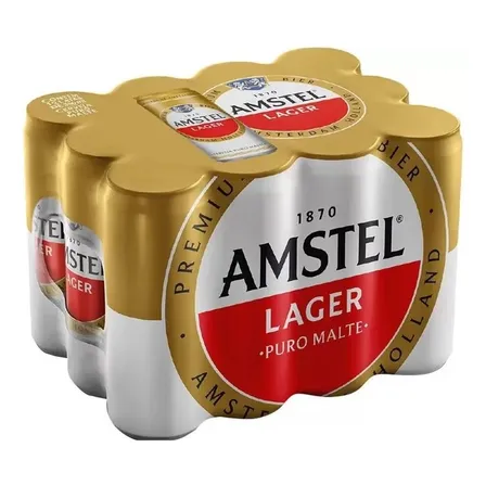 Kit Cerveja Lager Puro Malte 12 Unidades 350ml Cada Amstel