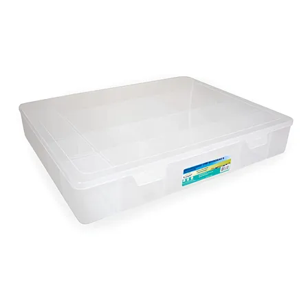 Box Com 20 Divisórias 34,5x27cm Caixa Organizadora Plástico Cor Transparente