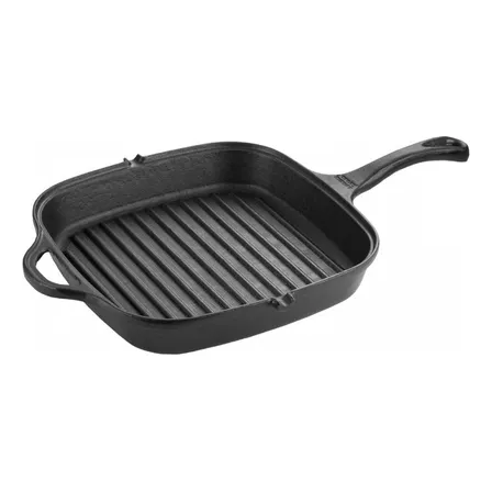 Frigideira Cabo De Ferro Cook Grill 26x26 Cm Panela Mineira Cor Preto