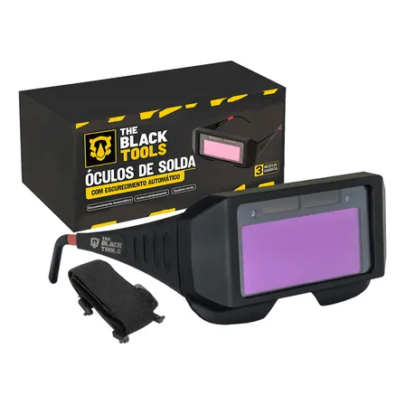 Óculos De Solda Para Soldador C/ Escurecimento Automático Cor Preto Liso